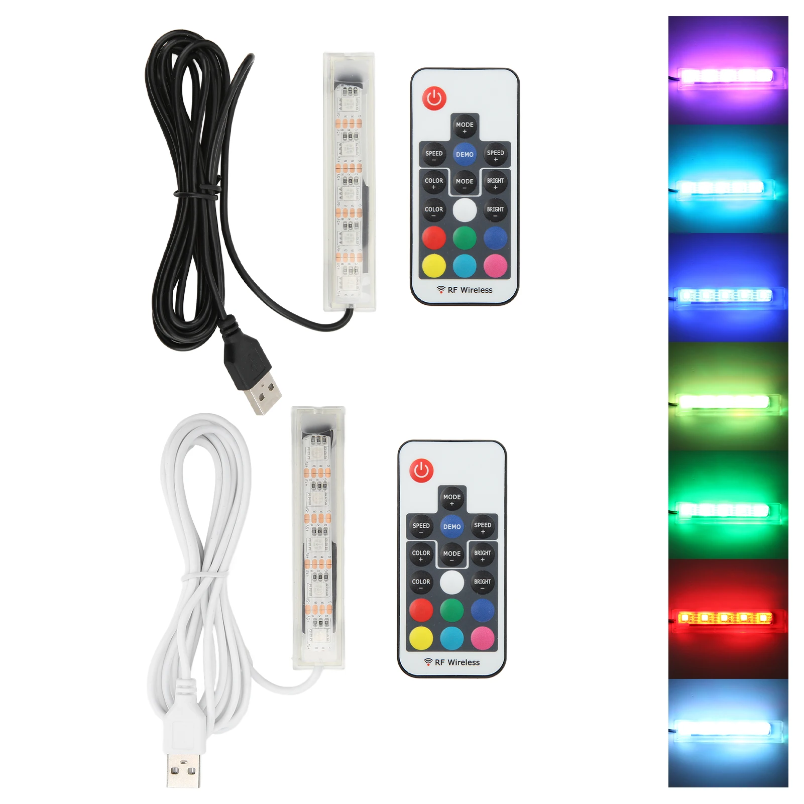 Aquarium Light LED Lamp Aquarium Lamp Fish Accessory Micro Aquarium Light USB Powered Remote Control Colorful