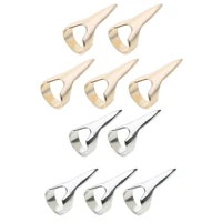 5Pcs/set Ring Stitches Tool Hair Extension Finger Ring Metal Nails For Fingers Easy Braiding Hair Tool Finger Claws Ring 40GB 2