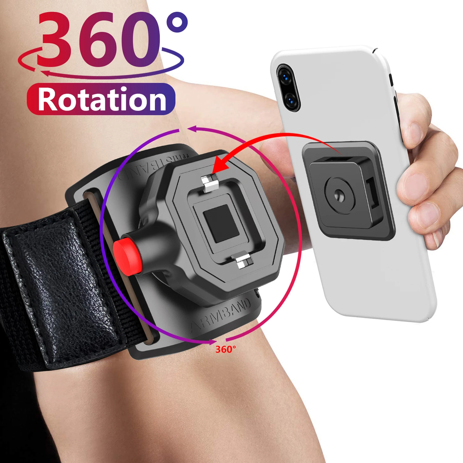 Running Phone Holder Band Strap Armband Quick Release Mobile Phone Holder Stand Arm Removal Arm Sports Running Rider Wrist Band