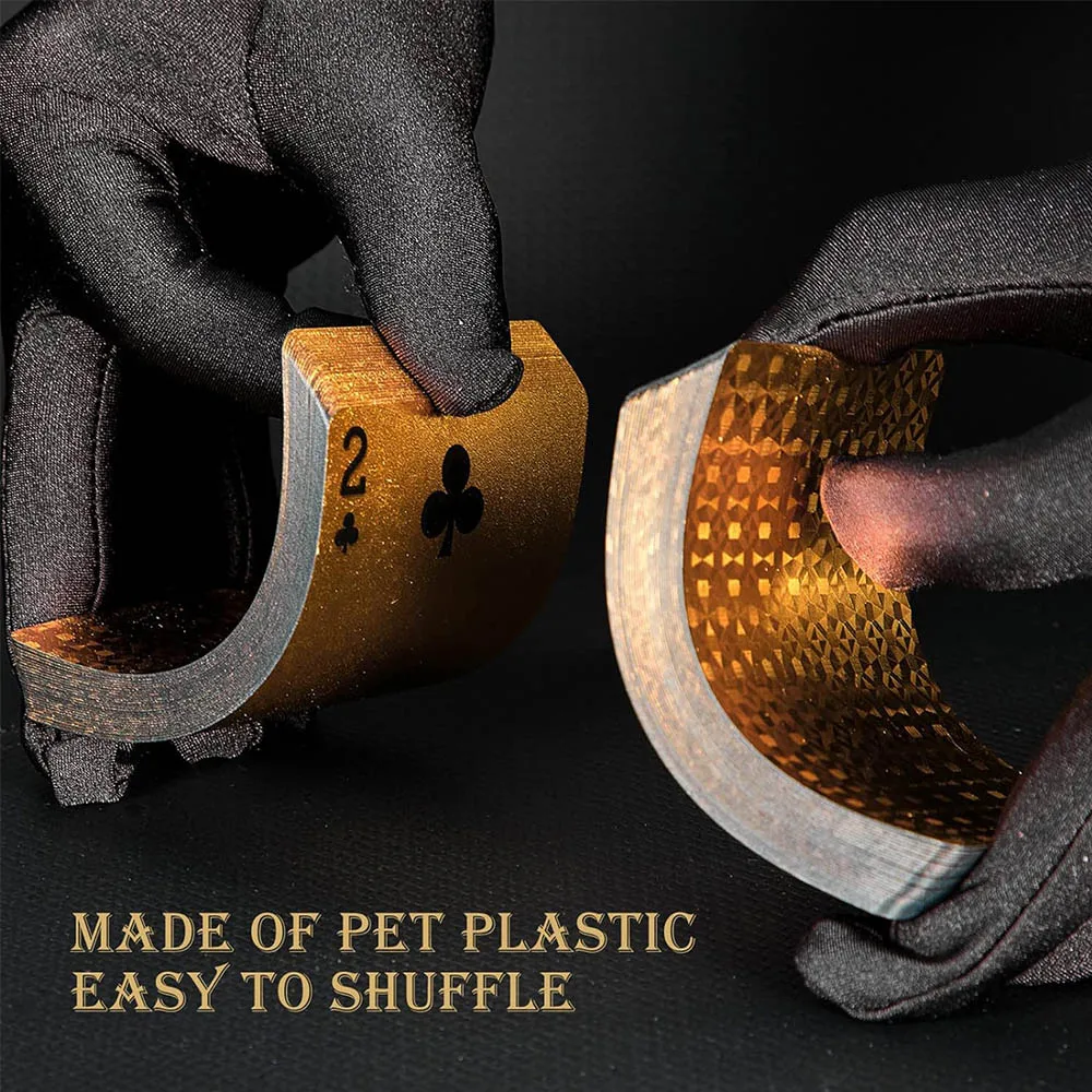 Description Picture 5 of itemPlaying Cards Waterproof Gold Plastic Poker Cards Novelty Poker Game Tools for Board Game Family Party Outdoor Entertainment