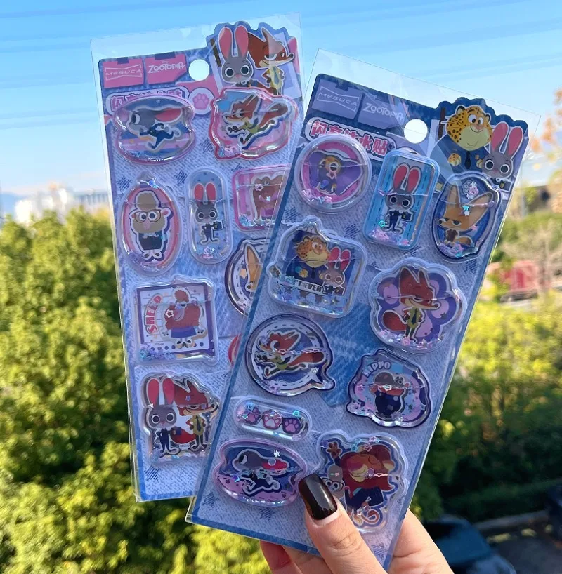 새로운 3D 워터 쉐이크 스티커, 학생 포상, DIY 폰 케이스, 스크랩북킹, 흐르는 모래 장식 스티커 선물로 적합