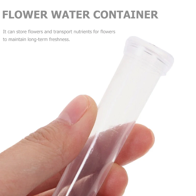 50 Pcs Fresh Flower Fresh-keeping Tube 11cm Plastic Plant Nutrition Tube Water Storage Container Floral Packing Supplies