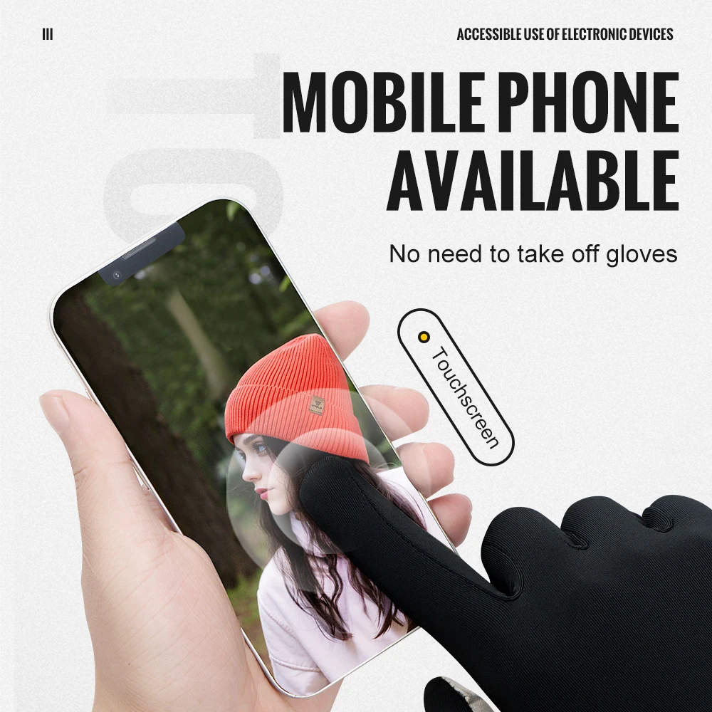 Cycling Gloves Breathable Anti-Slip Thermal Gloves Touch Screen Winter Driving Hiking Skiing Bike Gloves Elastic Warm Gloves