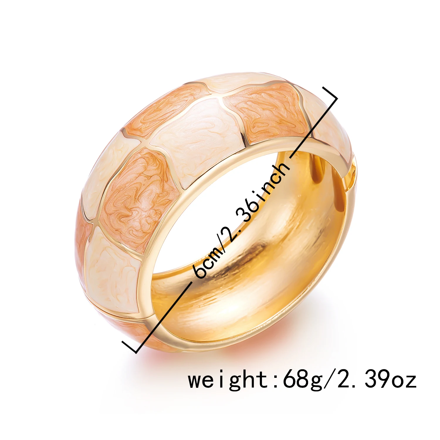 Kreative Vintage Tropf Malerei Unregelmäßige Armreif für Frauen Künstlerische Matte Hellbraun Handgemachte Armband Party Schmuck Zubehör – Detail 11