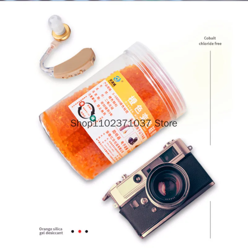 Orange Spherical Bulk Silica Gel For Desiccant Packets Litter Crystal