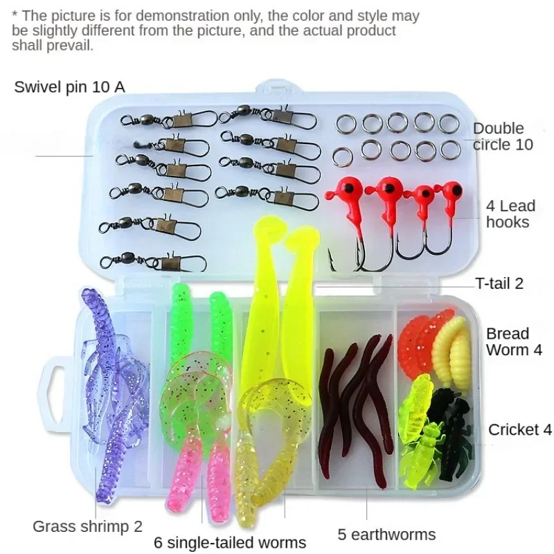 Fishing Pole Set Full Kits Telescopic Fishing Rod Spinning Reel Baits Hooks Travel Pole Set