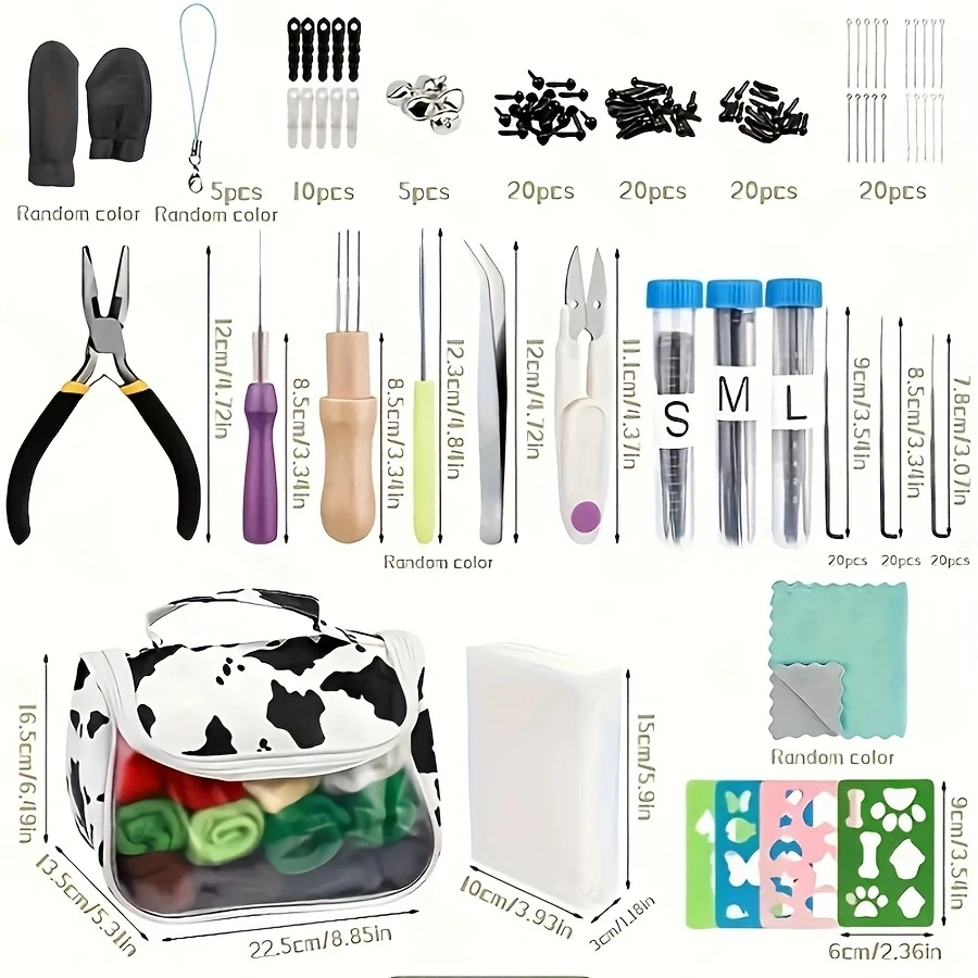 Needle Felting Kit 228PCS Set Wool Roving 50 Colors Felt Tools Storage Bag Needle Felting Starter Kit for DIY Craft wool felting kit needle felt kit