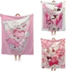 Angel Dust And Fat Nugget Hazbin:Pink:Hotels Blanket Style Home Textile Flannel Soft Throw Blanket Bedding Sofa Cover for Kids 1