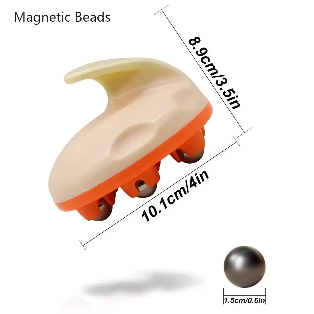 7 Bead Ball Hand Held Massager 360-degree Metal Roller Face Lifting Roller Massager Magnetic Beads Muscle Pain Relief Massage