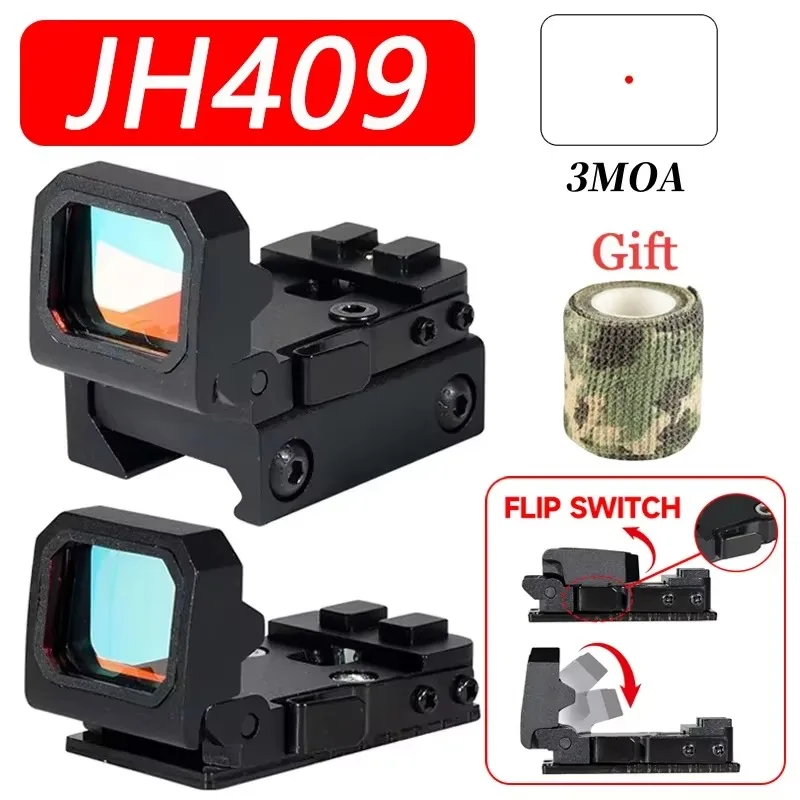 Red Dot Holographic Optical Reflex Folding Flip Up Portable Sight for Glock Gun Pistol 20mm Rail Mounts red dot sight holographic collimator