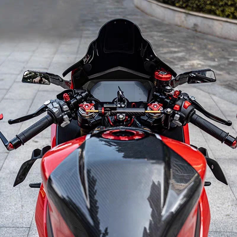 가와사키 닌자 닌자 250 300 400 ZX-6R ZX-4R ZX-10R 용 개조 오토바이 사이드 미러 스포츠카 고정 윙 백미러