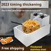 Electric fryer Thickened fryer Timing function Large capacity stainless steel fried chicken ribs fried string deep-fried dough s 6