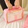 6pcs/Set Travel Storage Bags Luggage Compartment Classified Storage Bag Underwear Socks Travel Bag Clothing Foldable Storage Bag 2