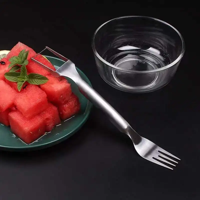 Portable 2In1 Watermelon Slicer Stainless Steel