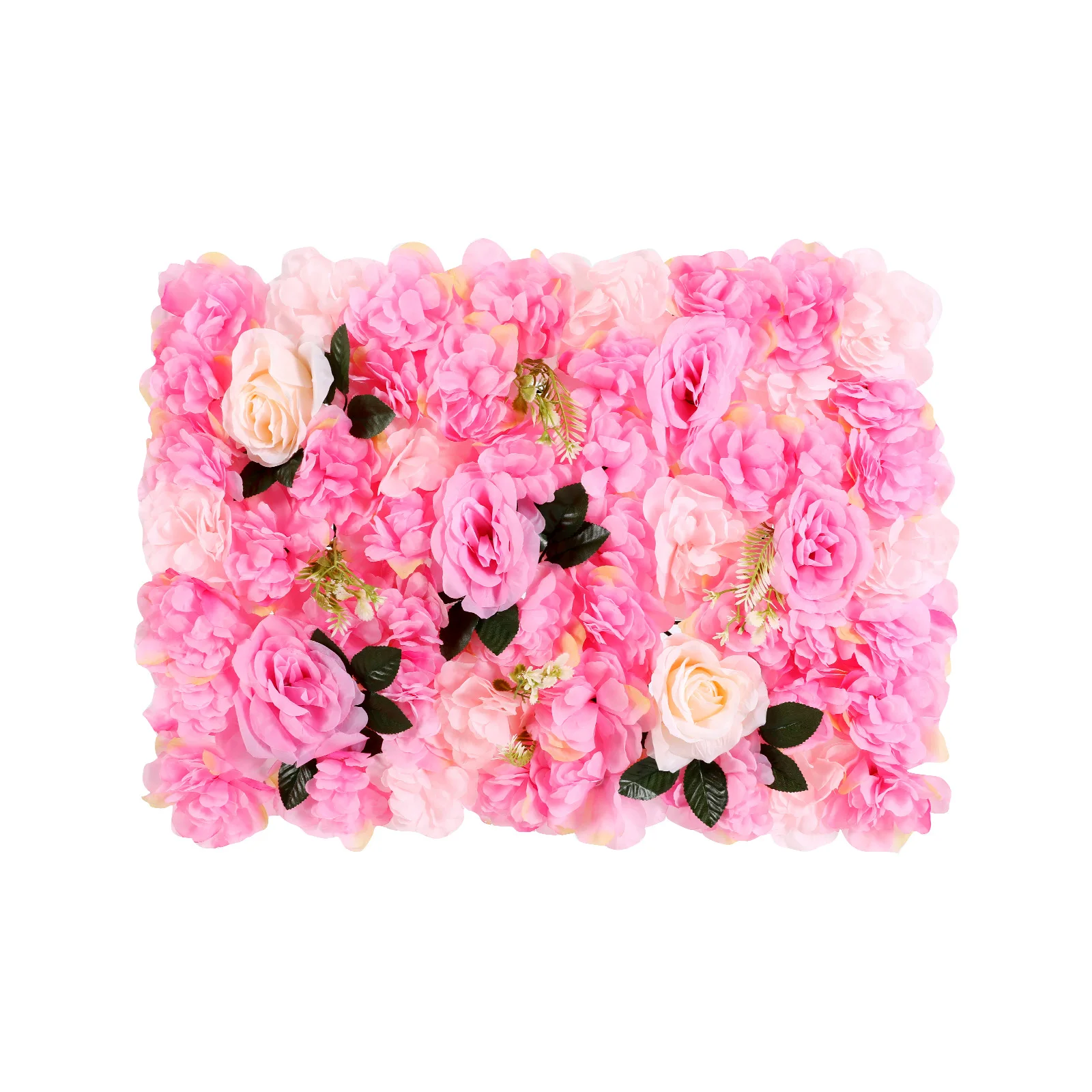 12er-Pack Rosenblütenwand, Künstliche Blumen-Kulisse, Dunkelrosa Dahlie und Aalgras-Set, Hochzeits- und Party-Fotokabinen-Dekoration – Detail 1