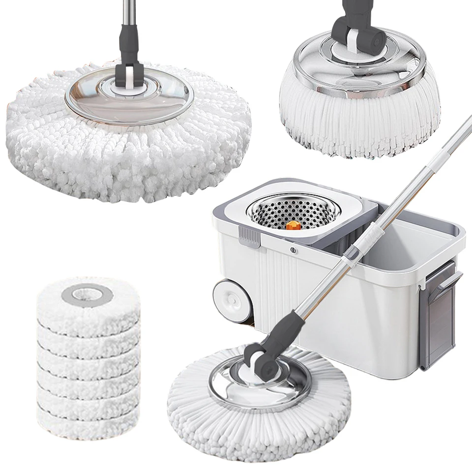 Automatic Spin Mop with 6 Microfiber Refills