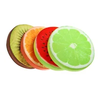 Creative 3D Soft Round Home Decorative Pillow Plush Lemon Fruit Seat Pad Office Chair Back Cushions Watermelon Kiwi Orange 1