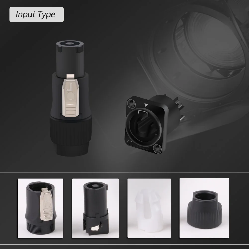 conector entrada saída LED poder estágio plug