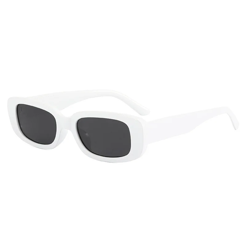  - Vintage Black Square Sunglasses Woman Luxury Brand Small Rectangle Sun Glasses Female Gradient Clear Mirror Oculos De Sol