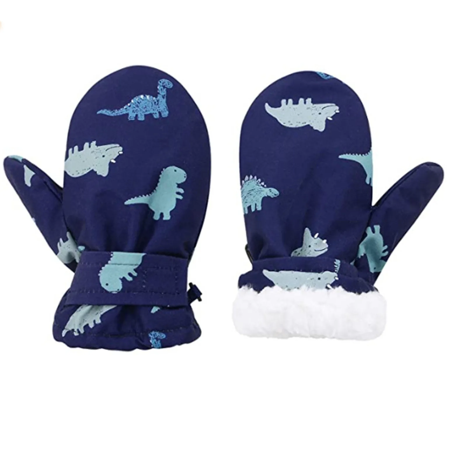 Warm Toddler Mittens Water-proof Winter Gloves Toddler Snow Cartoon Gloves for Kids Baby Winter Mittens Boys 12-14 Years