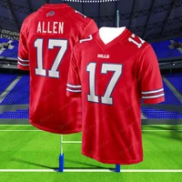 New Arriavl Summer MenJosh Allen Buffalo Bills  Team Game Player No.17 Quick Drying Women Men T-Shirt Adult/ KID Jerseys Kit Top 1