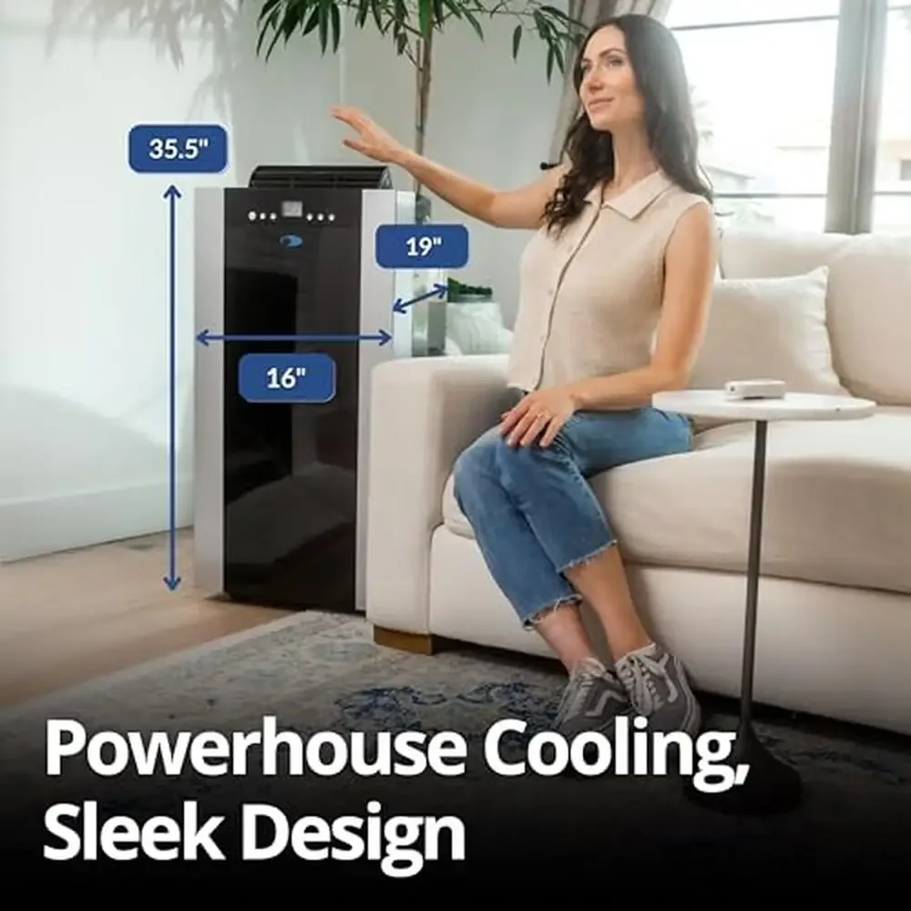 Portable Air Conditioner 14,000 BTU Dehumidifier Cooling Fan 500 Sq Ft Rooms AC Unit Window Kit ARC-14S Dual Hose Award-Winning 4
