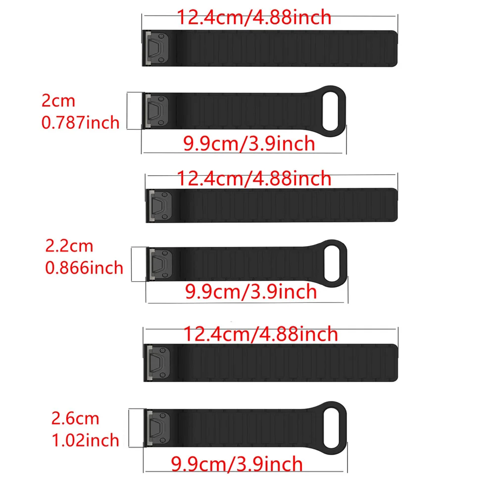 Magnetic Silicone QuickFit Strap - Available in 20mm, 22mm, 26mm Sizes