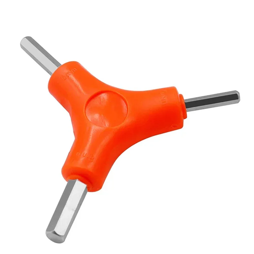 3 In 1 Trigeminal Hex Key Set 2.5/3/4 Hexagon Wrench Carbon Steel Hand Tools Bicycle Maintenance Tools 6