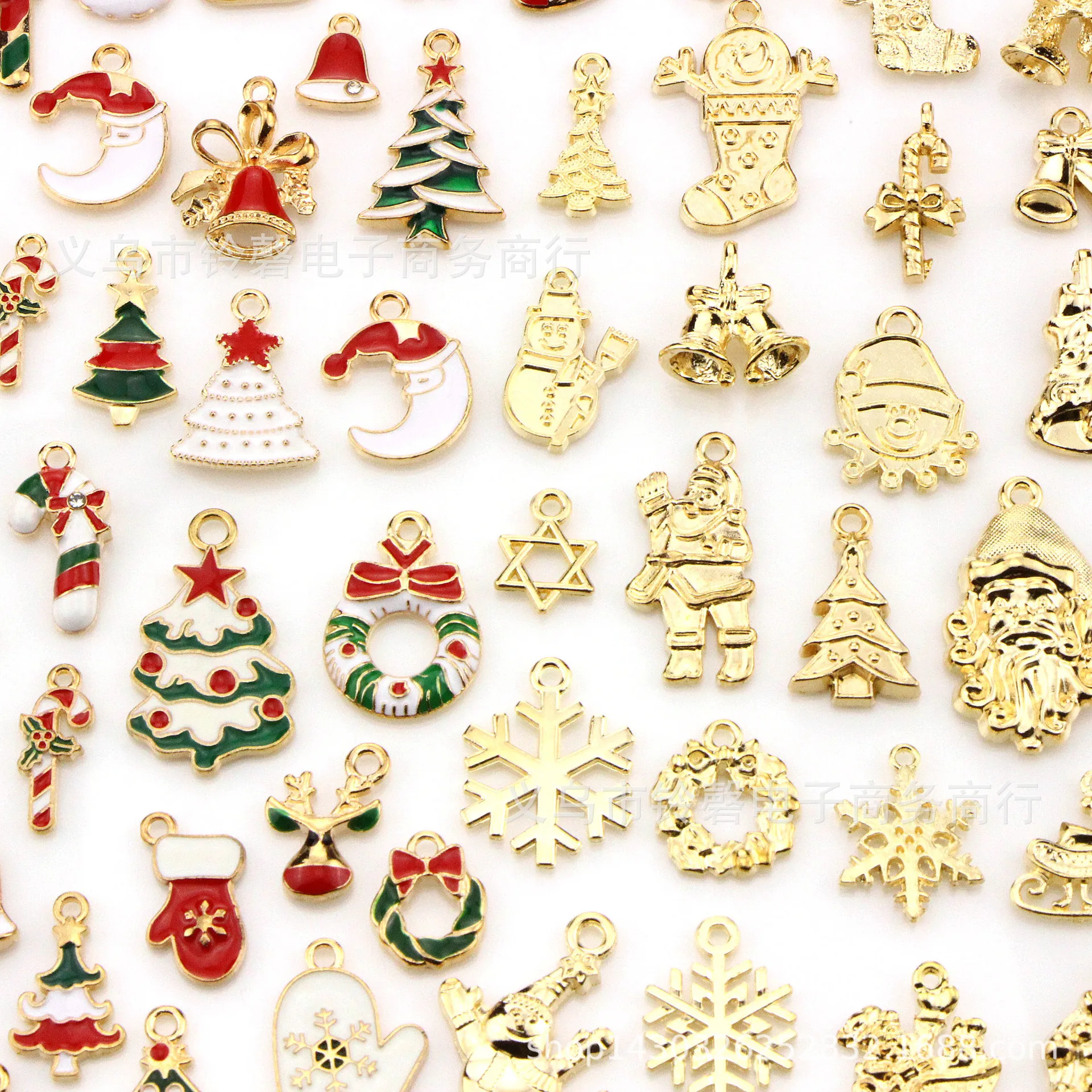

100pcs KC Alloy Charms Beads DIY Bracelet Necklace Earring Pendant Supplies Christmas Accessories For Jewelry Making Findings