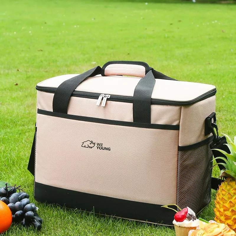 Oxford Fabric Thermal Bag for Outdoor Camping Large Capacity Waterproof Ice Cooler Picnic Bag