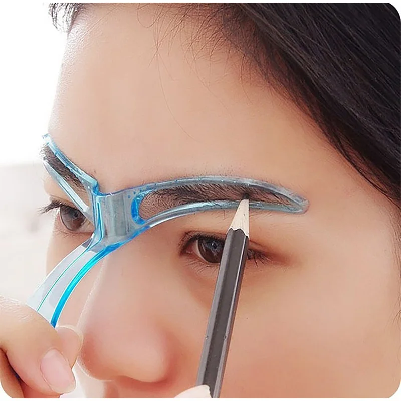 Portable Eyebrow Shaping Stencils Eye Brow Thrushbrow Template Kit Makeup diy tool Portable Women Makeup Accessories makeup tools eyebrow stencil tool eye makeup tools 1pcs