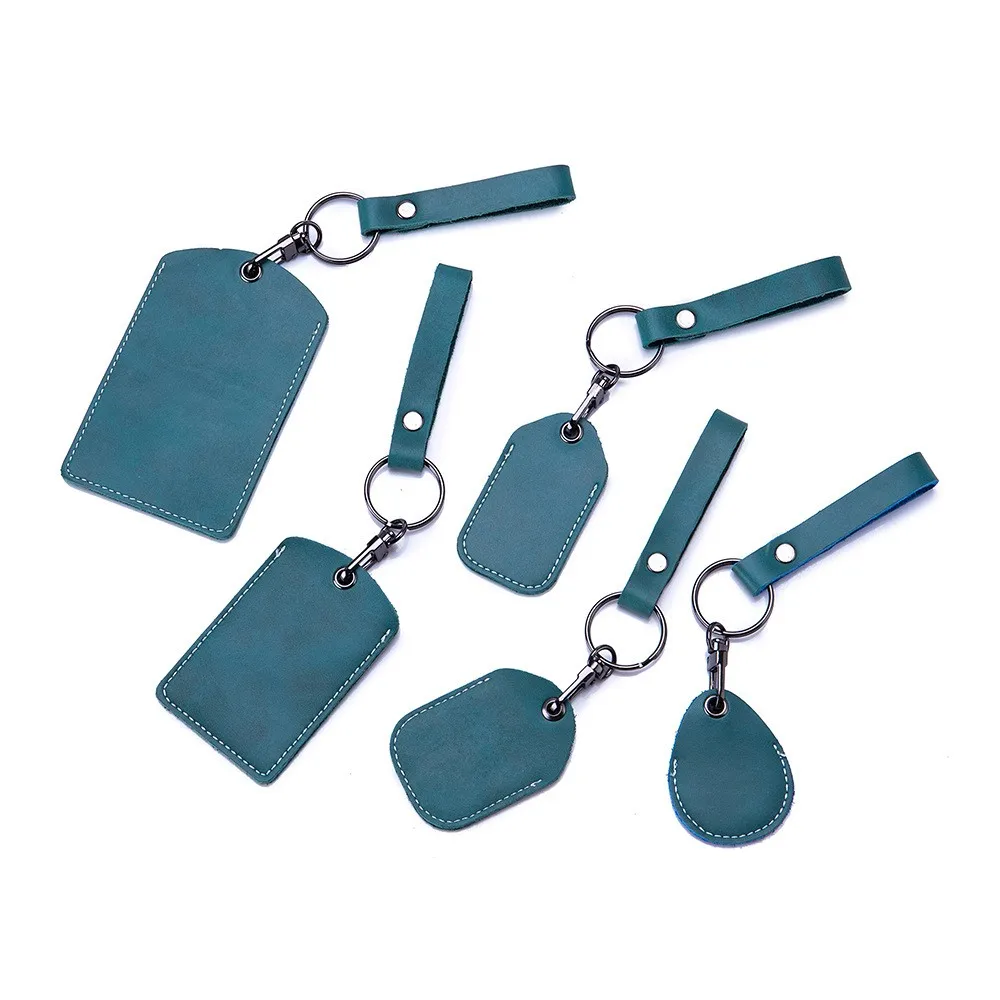 CustomizableLeatherCoverCardHolderKeychainIDCardCaseUnisexIC
