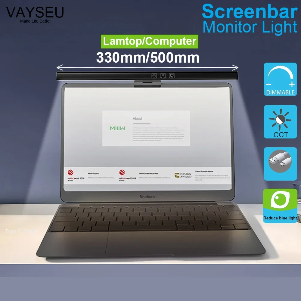 

Монитор для ноутбука светильник 3 CCT, затемнение 5 Вт, 5 В, 330 мм, 500 мм, 13 дюймов, 20 дюймов, панель экрана, лампа
