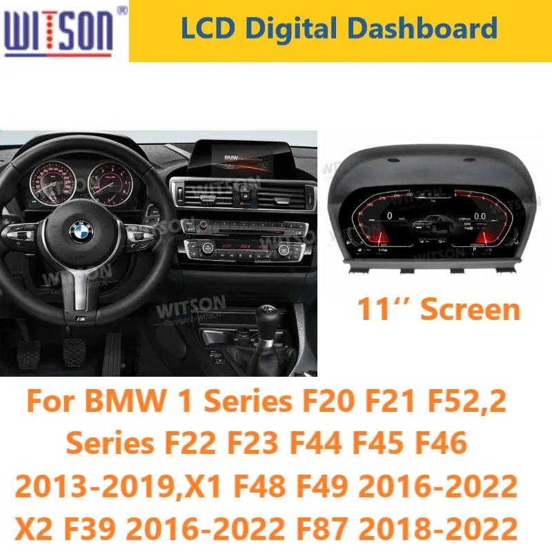 WITSON Digital Speedometer For BMW 1 Series F20 F21 F52 F22 F23 F44 F45 F46 X1 F48 F49 X2 F39 LCD Dashboard Instrument Cluster