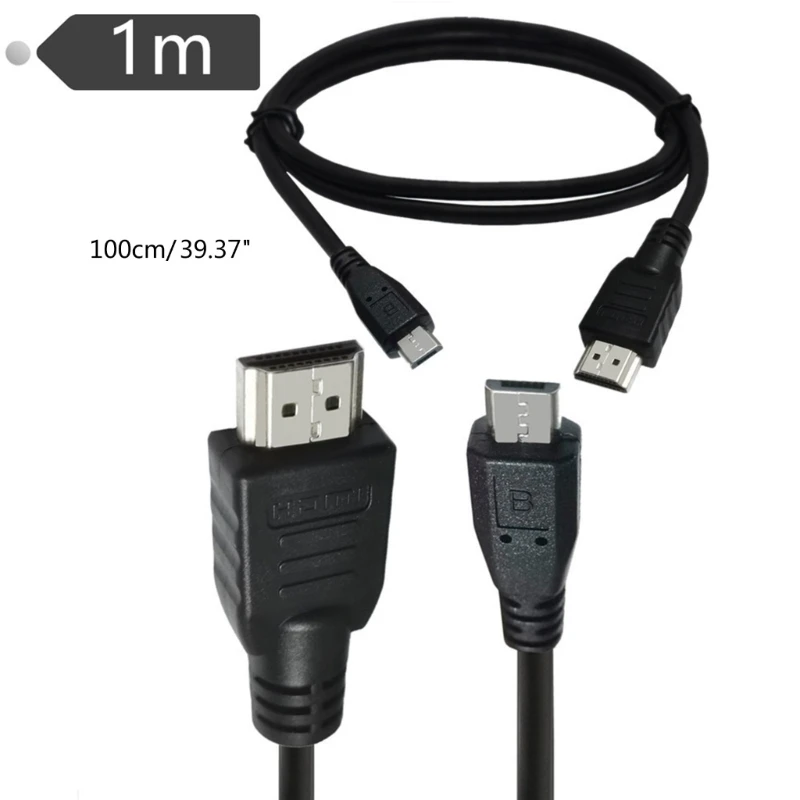 HDMI to Micro USB 5P Cable, 1m Micro USB to HDMI Cable Adapter