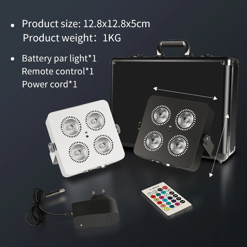 RGBWA UV 6IN1 Led 4x18W Color Battery Wireless Party Light