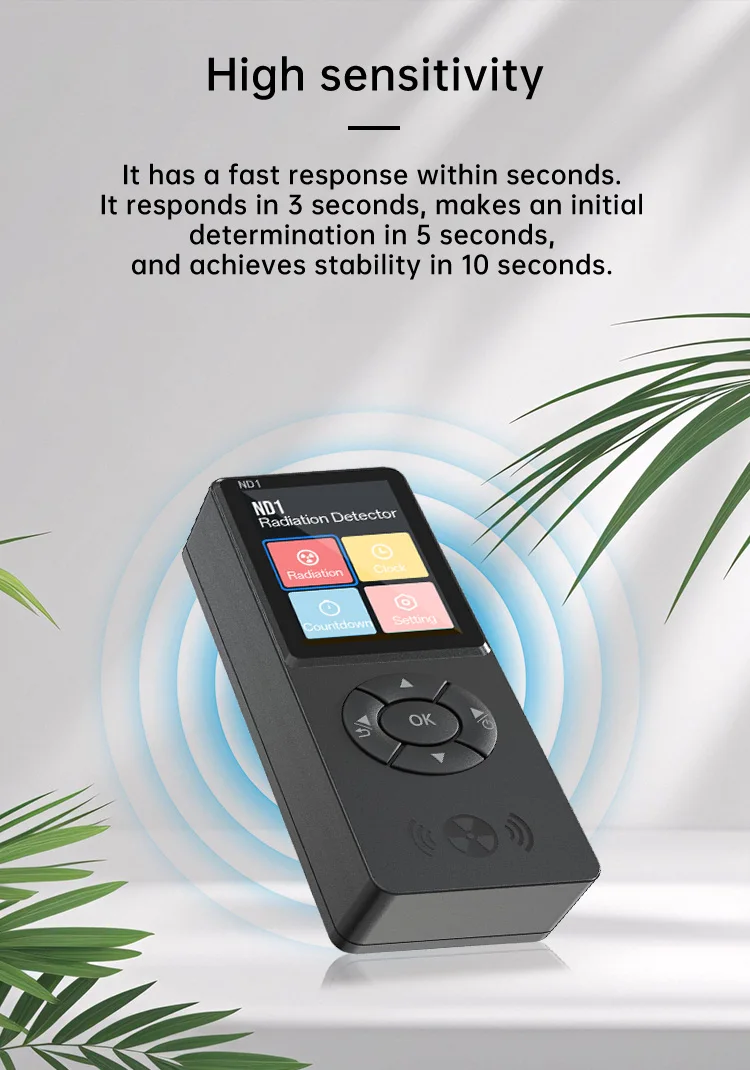 ND1 Geiger Counter - Nuclear Radiation Detector, X/γ/β-ray, Rechargeable