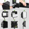 GVM Foldable Softbox Diffuser with Grid Beehive for GVM 1000D/680RS/880RS RGB LED Panel Light 11.8"x9.8" 5