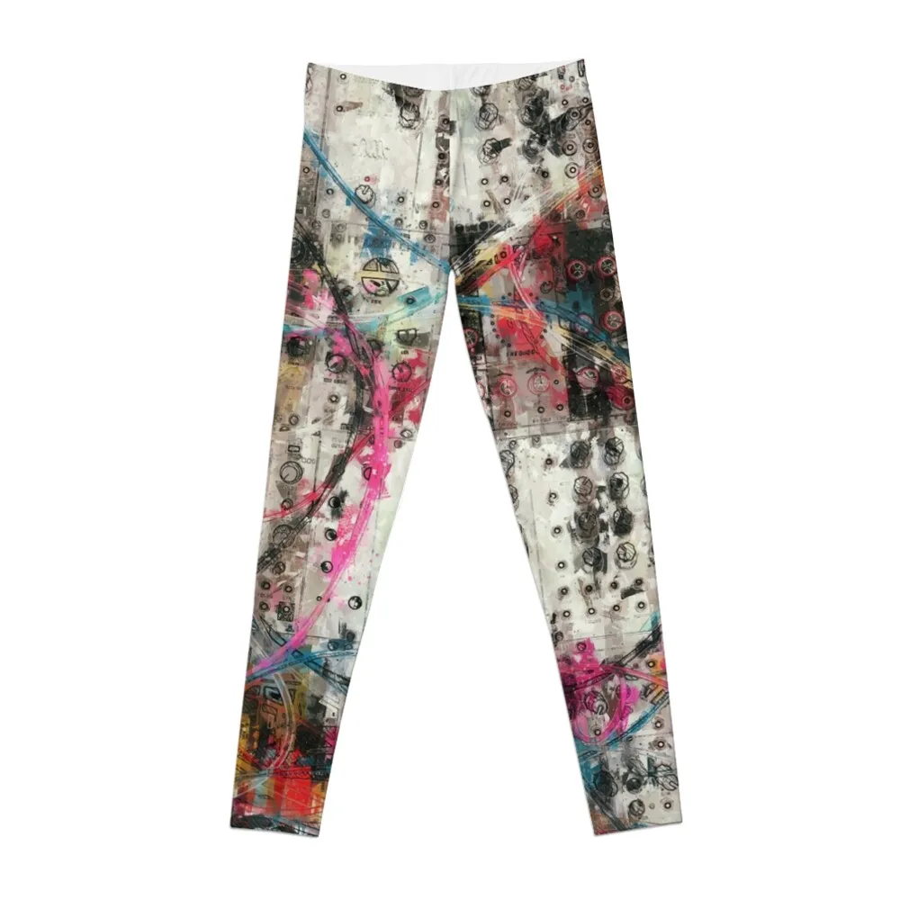 

Analog Synthesizer, Abstract painting / illustration Leggings jogging pants Women's gym Womens Leggings