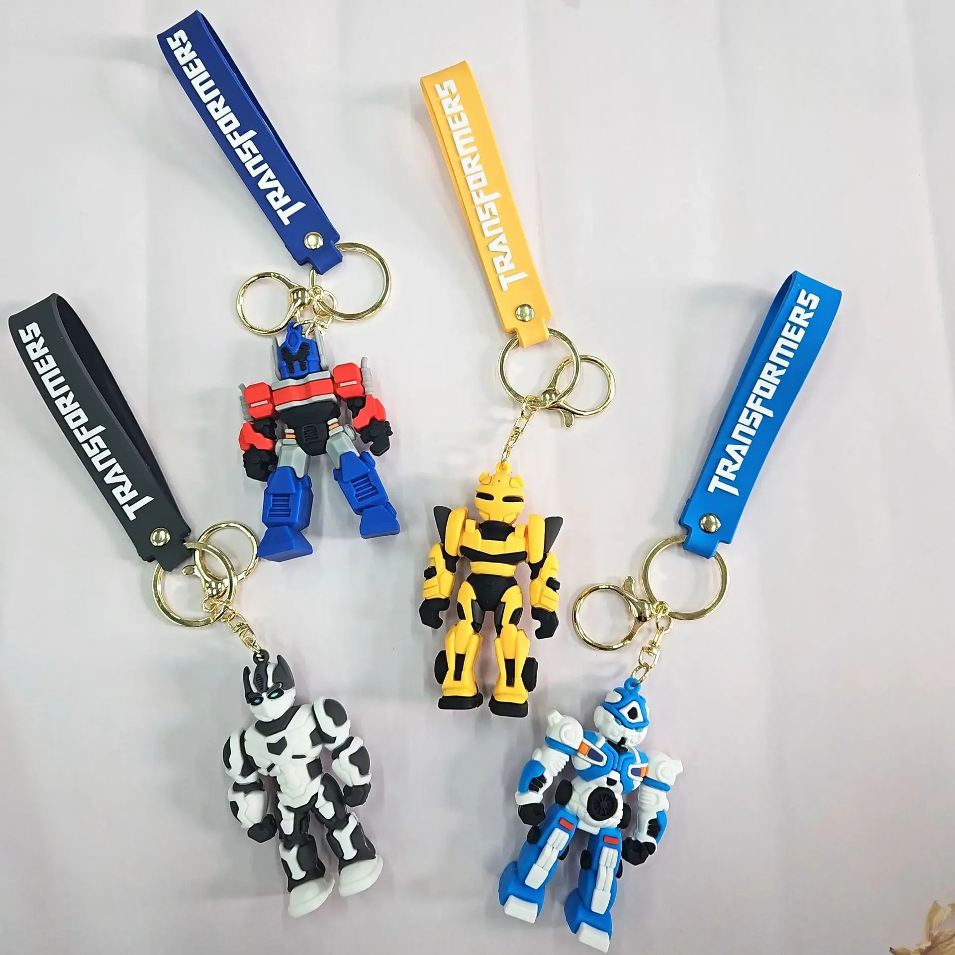 FashionCartoonAnimeRobotKeyChainsSiliconePrimeBumblebee