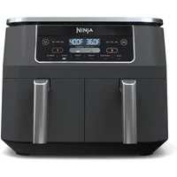 Ninja DZ201 Foodi 8 Quart 6-in-1 DualZone 2-Basket Air Fryer with 2 Independent Frying Baskets, Match Cook Smart Finish to Roast 1