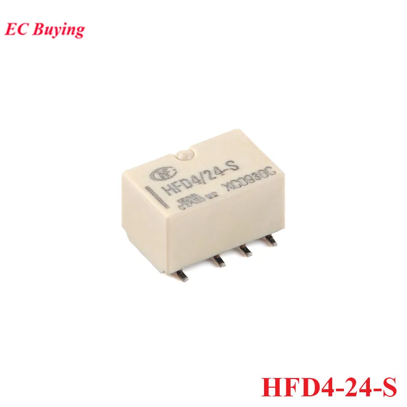 5Pcs/1pc HFD4 HFD4-S Signal Relais HFD4-3 3VDC HFD4-5 5VDC HFD4-12 12VDC HFD4-24 24VDC DC 3V 5V 12V 24V 8Pin 1A Relais Rele – Detail 11