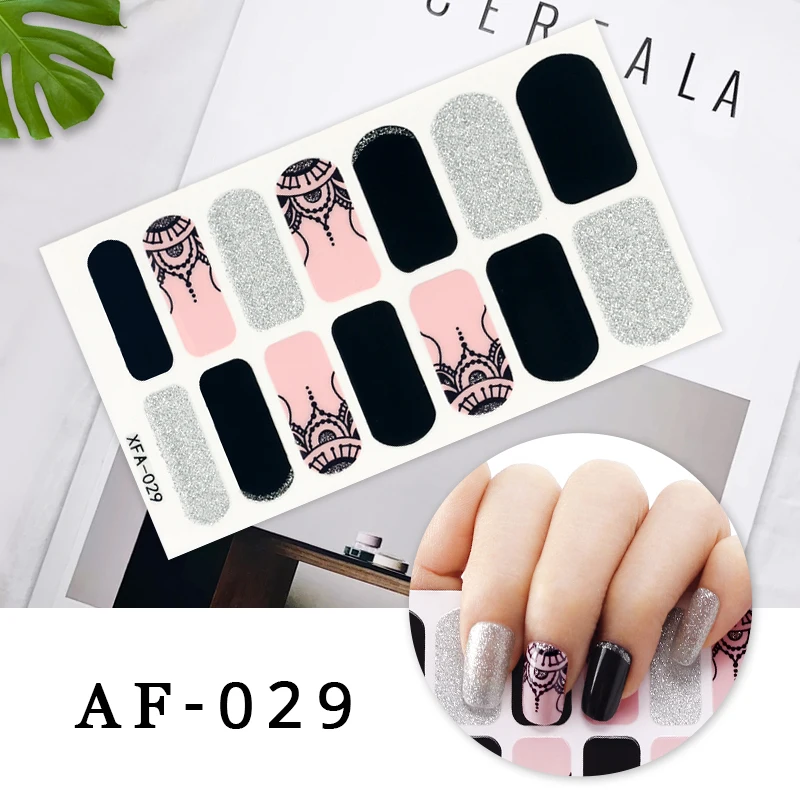 New Year Full Cover Nail Sticker Nail Polish Sticker Nail Art Self Adhesive Decor Sticker Creative Christmas Nail Sticker