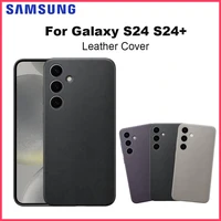 Original Vegan Leather Smartphone Case For Samsung Galaxy S24 S24+ S24 Plus Slim Design Leather Phone Case 1