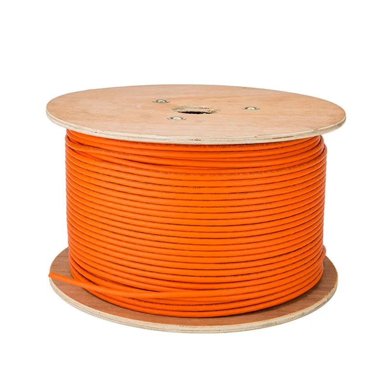 Cable Cat 7 50m Network Wire Lszh 10g 600mhz Orange Cat7 Sftp Installation Rj45 23awg 0
