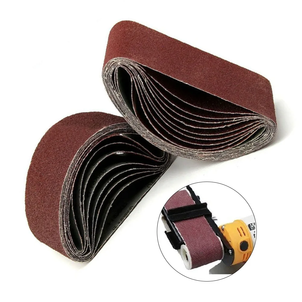 

12PCS 75X457mm Sanding Belts 60 80 120 150 240 400 Grit Belt Sander Sandpaper With Firm Belt Interface Power Tools Repairing