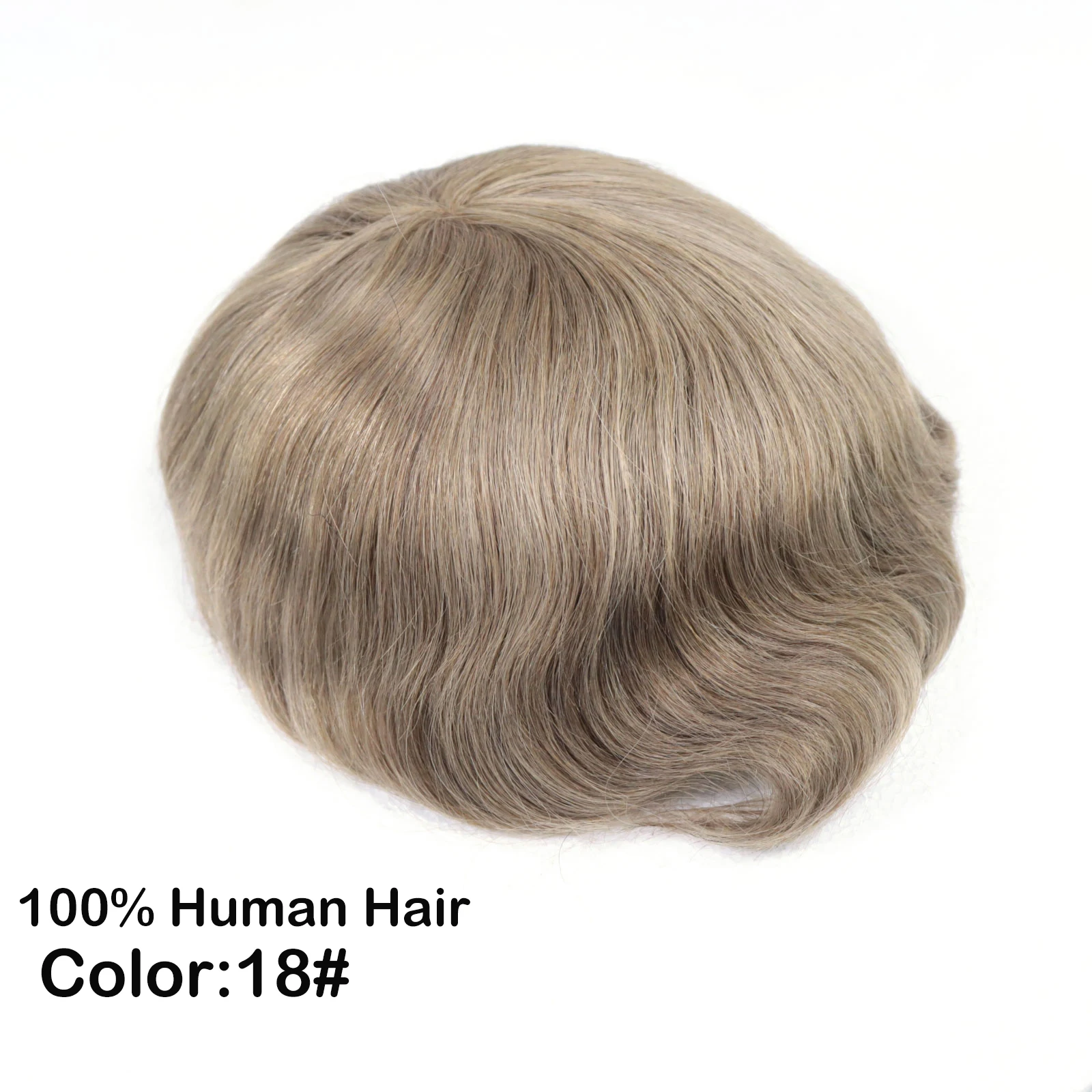 Ash Blonde Mens Toupee Hair System For Men Hair Wig Small Scallop Front Male Topper Brown Hairpiece PU Mono 8x10 human hair toupee