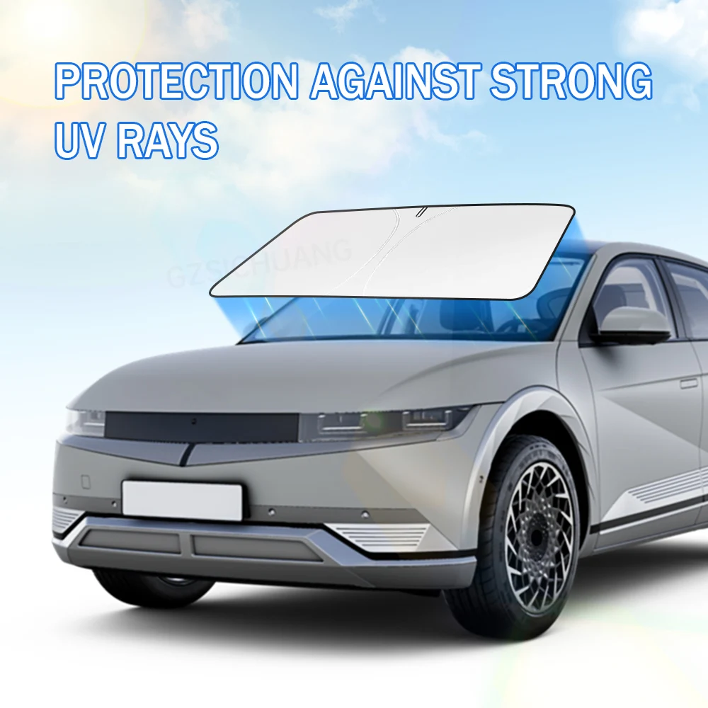 LANFAT Custom Fit Windshield Sun Shade For Hyundai Tucson, Santa Fe, Elantra, Sonata, Ioniq 5, Kona - Blocks Heat & UV - View #14