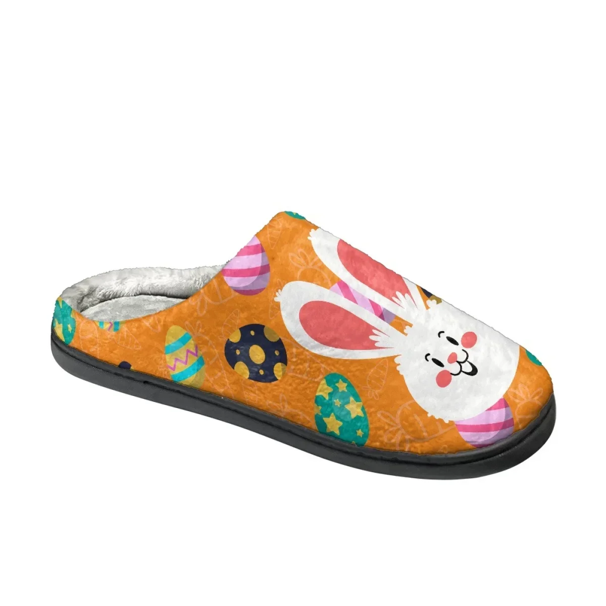 Kawaii Rabbit Design Casual Men's Slippers Comfortable Women Home Flats Cotton Slippers Autumn Winter Warm Couple Home Footwear