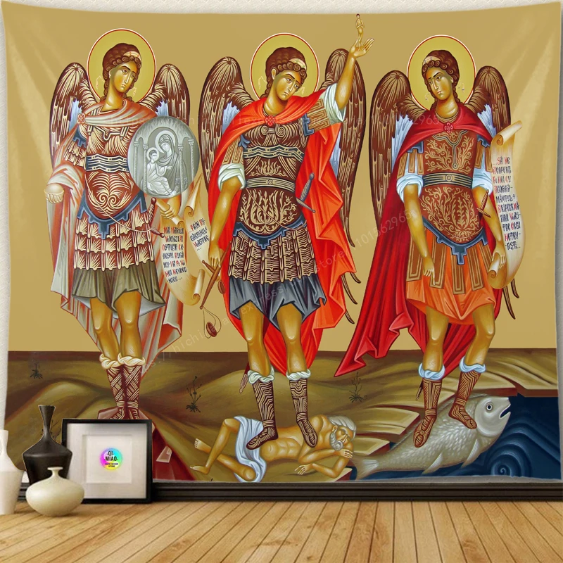 Christus Tapisserie St. George Archangel Wand Decor Christian Gläubigen Kluge Männer Wand Hängen Raum Dekoration Icons von Christus Hause – Detail 5